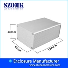 China Extruded Aluminum enclosure SZOMK electronic Junction Box for PCB AK-C-B3 43 X 66 X 100mm manufacturer