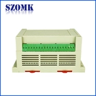 中国 Plastic din rail housing with terminal block for eletronic apparatus custom plastic din rail box from szomk 制造商