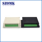 China custom ABS plastic PLCC din rail industrial control enclosure with terminal block AK-P-08a 145*90*40mm manufacturer