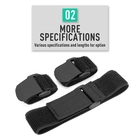 China Venda Perda de peso reutilizável Mistura de nylon Poliéster Cinta de fábrica Fivela flexível Preto Totalmente ajustável 25mm Gancho e laço elásticos fabricante