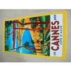Chine 100% velours de coton double face imprimé serviette de plage fabricant