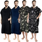China OEM welcomed 100% Cotton Beach Change Robe Wetsuit Changing Poncho Towel with Hood Hooded Robe Custom Surf Poncho Hersteller