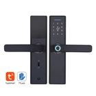 China Preço baixo por atacado Casa Inteligente Fechadura Da Porta Inteligente WiFi Keyless Fingerprint Biometric Door Handle Lock Com Tuya Ou TTLock APP fabricante