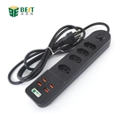 China BKL-02 Brazilian standard plug 3/4 gang power socket with 4 way USB Brazilian standard extension power socket manufacturer