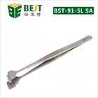 중국 큰 플랫 팁 BST-91-5L SA 고품질 웨이퍼 핀셋 제조업체