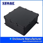 China PC-Material Schwarzes wetterfestes Gehäuse für PCB SZOMK Wasserdichte Outdoor-Kunststoff-Instrumentengehäusebox AK-BW-09 174 * 174 * 73 mm Hersteller