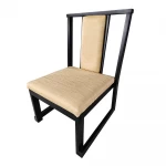 China Luxury Design Restaurant Modern Fabric Dining Chairs OEM Solid Wood Hot Sale manufacturer