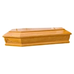 China China Factory Sale European Style Solid Wood Coffin manufacturer