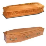 China Funeral Solid Wooden Coffin Wood Casket for Europe market manufacturer