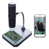 China 1000x magnification HD 2MP 1080P resolution portable adjustable wireless WIFI digital handheld microscope camera manufacturer