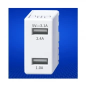 Китай USB зарядное устройство 5V 3.1A USB гнездо трапецеидальные искажения USB зарядное гнездо производителя