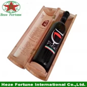 Chine tube rond boîte en bois unique de cadeau de vin de la bouteille fabricant