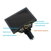 China 7 Zoll großes Farbdisplay großes Basis-LCD-Display 12MP 1-1200X Digital-Videomikroskop mit kontinuierlicher Vergrößerungslupe Hersteller