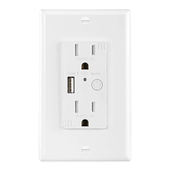 China Smart Wifi USB-Steckdose American Standard 125V 15A manipulationssicherer 2,4A USB-Ausgang Hersteller