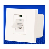 China USB-Lademodule USB A + USB C 45 * 45 mm für 80er-Panel-Steckdosen im europäischen Stil USB-Lademodul 5V 2.1A mit Schutzabdeckung Hersteller