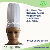 China Top-Round Non Woven Chef Cap manufacturer