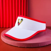 素色刺绣VFA白色遮阳板运动帽