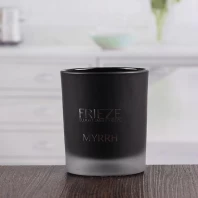 Chine Porte-bougies en verre noir porte-bougies en vrac avec logo fabricant