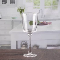China Clear candlesticks glass goblet candle holders wholesale manufacturer