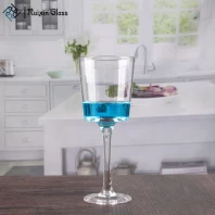 China Clear glass goblet votive candle holders high quality glass stemmed candle holders wholesale manufacturer