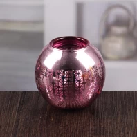 China Egg shaped fuchsia glass candle holders bulk small votive holders wholesale manufacturer