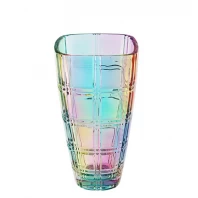 Çin Fabrika doğrudan toptan renkli cam vazo 4 set üretici firma