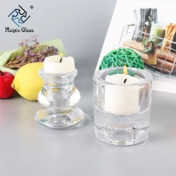China Small round 1.3 inch aromatherapy glass candle holders wholesale manufacturer