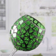 Chine Bottomless mosaic candle holder colored glass votive holders wholesale fabricant