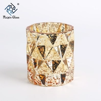 Chine Créative bougie mosaïque appliques bougeoirs votive en verre mosaïque en gros fabricant