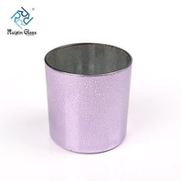 Chine Granule Electroplate Spray 15 OZ Violet Bougie En Verre Conteneur Usine fabricant