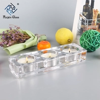 China Thick glass bowl candle holder 1 inch candle holder supplier manufacturer