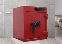 Features of Combination dial lock depository safe with pull drawer