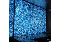 Backlit Blue Agate Slab For Wall