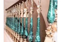 International Popular Decorative Styles | Semi-precious Stone Slab with Brass