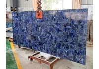 Pierre de luxe de dalle de granit de jaspe bleu de Sodalite pour la décoration de mur