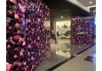 Hintergrundbeleuchtete lila Fluoritplatte für die Wand, Halbedelstein-Edelsteinplatte Großhändler China