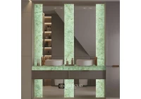 Hellgrüne, hintergrundbeleuchtete Fluoritplatte für Waschbecken und Hintergrundwand, Fabrik für Halbedelsteinplatten in China