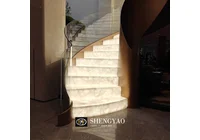 Scala retroilluminata in cristallo bianco, personalizza la tua lastra in pietra semipreziosa