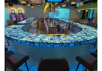 Natural Blue Agate Backlit Bar Counter