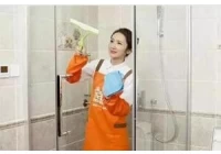 How to clean the shower door glass?