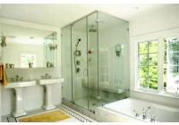 Bathroom glass you perfer tempered transparent glass or tempered frosted glass?