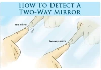 Wie kann man zwei Wege-Spiegel und gewöhnliche Spiegel erkennen?
