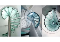 Diseños de escalera de cristal