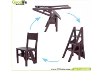 ประเทศจีน Solid wood chair and ladder two in one ผู้ผลิต