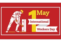 porcelana Aviso de vacaciones del Día Internacional del Trabajo fabricante
