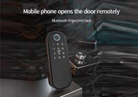 Revolutionize Your Door Security with Our WiFi APP Biometric Fingerprint Waterproof Keyless RFID Rim Door Lock