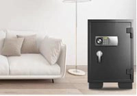 Bank deposit secure home office 2 key locks cabinet document fireproof safe introduction