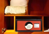 Features of All steel keyless hotel room digital password safe