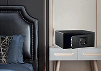 Hotelsicherheit neu definiert: Laptop-Safe mit digitalem Codeschloss und motorisiertem Display
