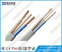 China 3 cores Copper or CCA conductor flat electrical cable China factory manufacturer